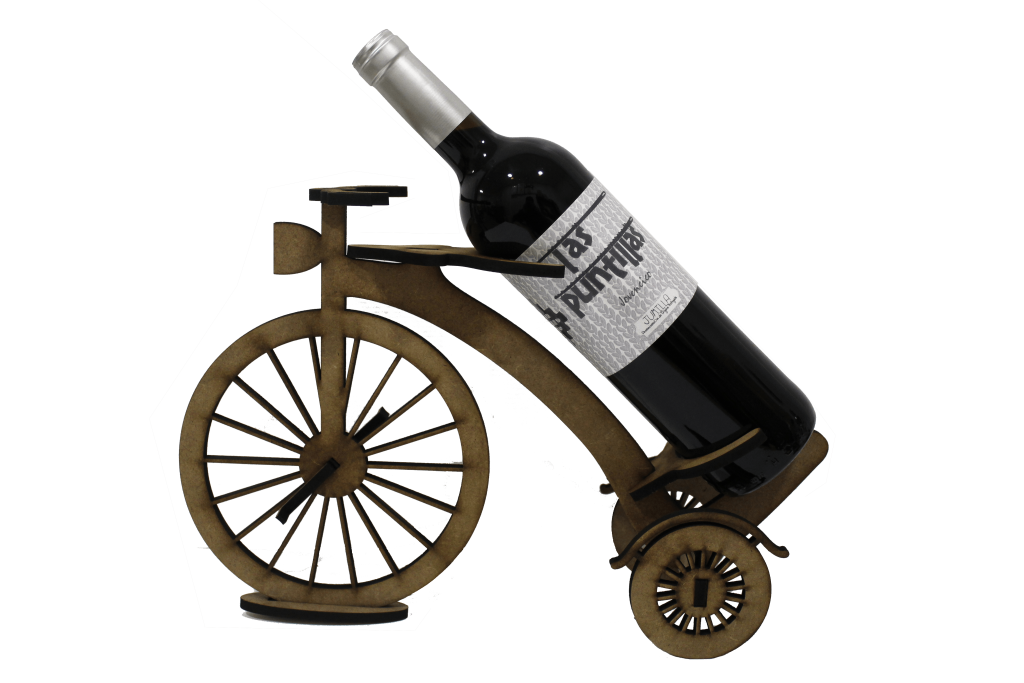 Botellero en forma de bicicleta